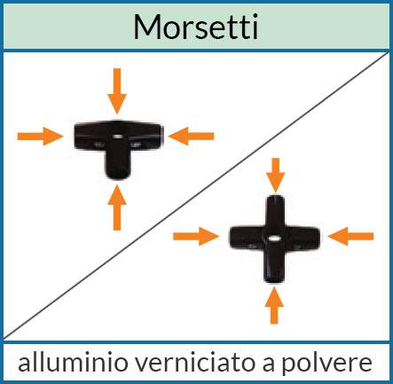 morsetti alluminio verniciato pannelli modulari